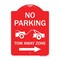 Signmission No Parking Tow-Away Zone W/ Right Arrow, Red & White Aluminum Sign, 18" x 24", RW-1824-23606 A-DES-RW-1824-23606 - alternate 1